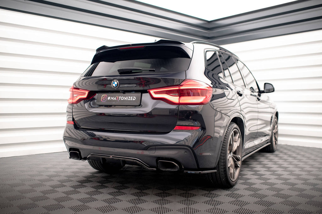 Maxton Design Spoiler CAP passend für BMW X3 M40d / M40i / M-Paket G01 / iX3 G08 Facelift schwarz Hochglanz