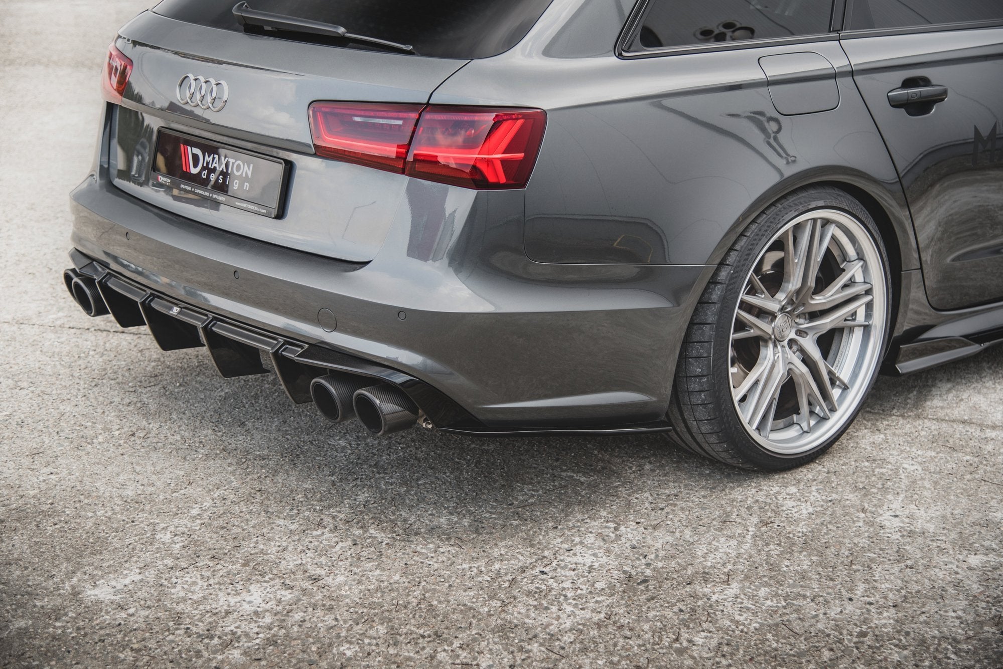 Maxton Design Heck Ansatz Flaps Diffusor passend für Audi A6 / A6 C7 S-line/ S6 C7 Facelift
