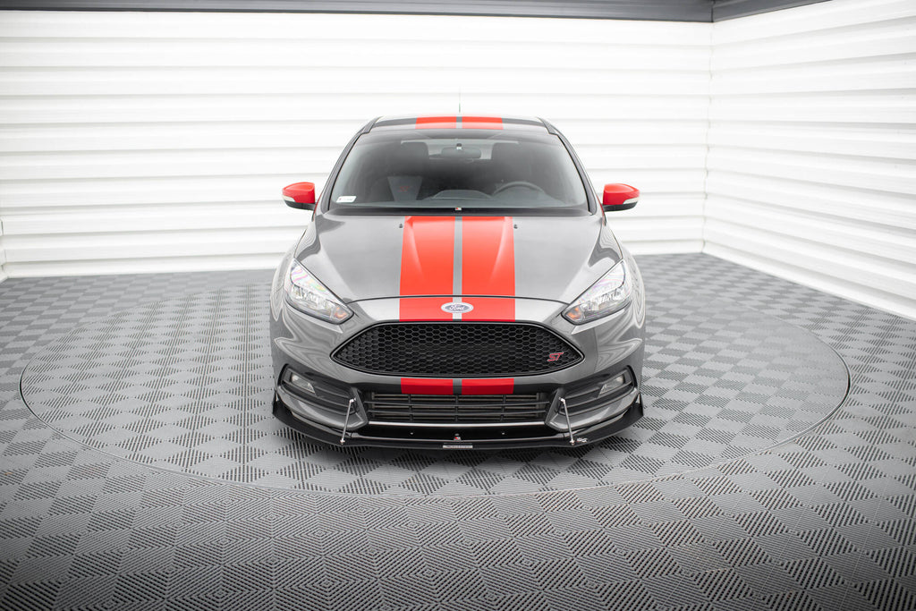 Maxton Design Hybrid Street+ Spoilerlippe Front Ansatz V.2 passend für Ford Focus ST Mk3 FL