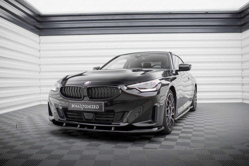 Maxton Design Street+ Spoilerlippe Front Ansatz V.1 passend für BMW 2 Coupe G42 schwarz Hochglanz