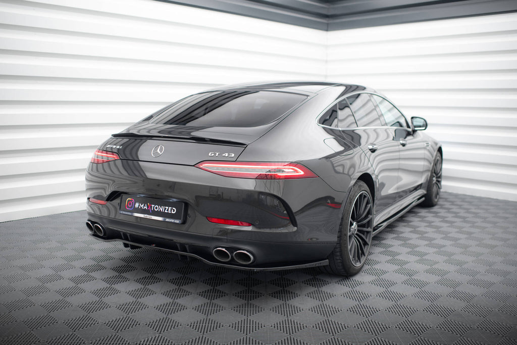 Maxton Design Street+ Mittlerer Diffusor RACE passend für Mercedes-AMG GT 53 4-Door Coupe X290 schwarz Hochglanz