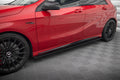 Maxton Design Street+ Seitenschweller Leisten passend für Mercedes A W176/ CLA 117 AMG/ CLA 117 AMG LINE Facelift schwarz Hochglanz