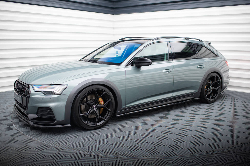 Maxton Design Street+ Seitenschweller Leisten passend für Audi A6 Allroad C8 schwarz Hochglanz