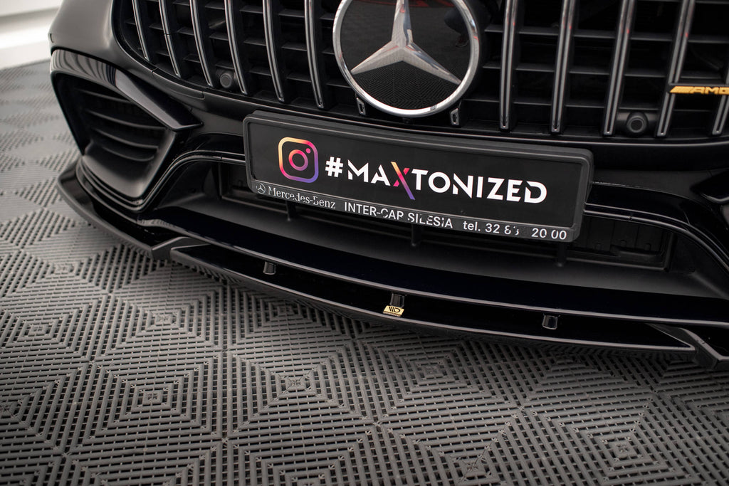 Maxton Design Street+ Spoilerlippe Front Ansatz V.3 passend für Mercedes-AMG GT 63S 4 Door Coupe Aero X290 schwarz Hochglanz