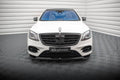 Maxton Design Street+ Spoilerlippe Front Ansatz V.1 passend für Mercedes-Benz S AMG-Line W222 Facelift schwarz Hochglanz