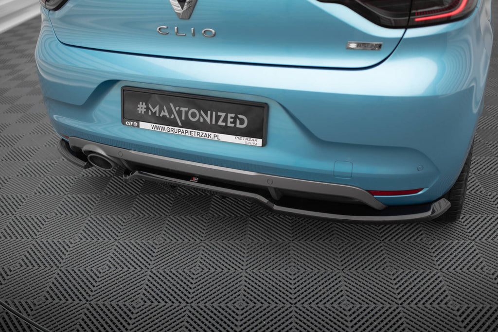 Maxton Design Street+ Mittlerer Diffusor RACE passend für Renault Clio R.S. Line Mk5 schwarz Hochglanz