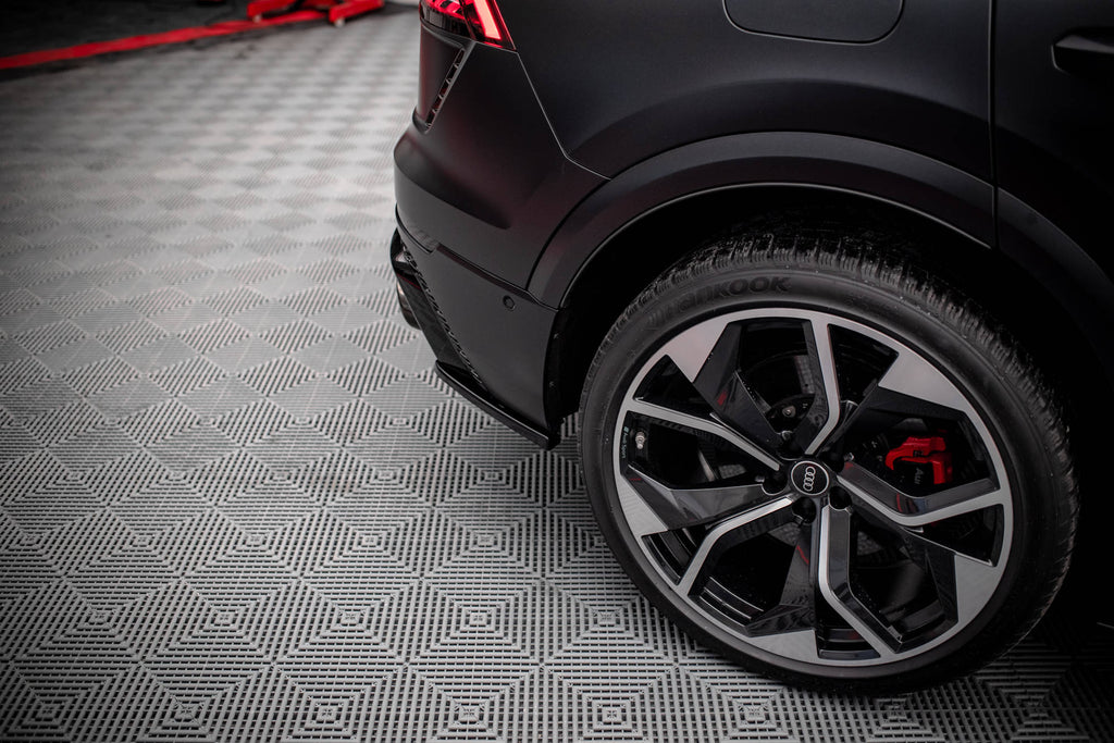 Maxton Design Heck Ansatz Flaps Diffusor passend für Audi RSQ8 Mk1 schwarz Hochglanz