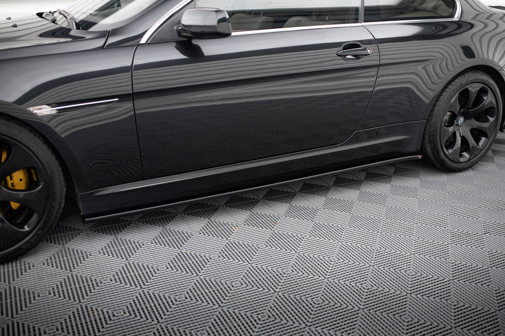Maxton Design Street+ Seitenschweller Leisten passend für BMW M6 E63 schwarz Hochglanz