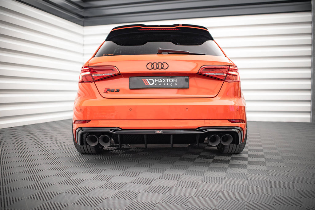 Maxton Design Diffusor Heck Ansatz für + Milltek Sport Auspuffverlängerung Audi RS3 Sportback 8V Facelift