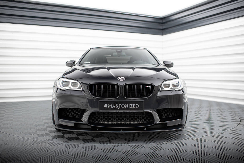 Maxton Design Street+ Spoilerlippe Front Ansatz passend für BMW M5 F10/ F11 schwarz Hochglanz
