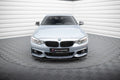 Maxton Design Street+ Spoilerlippe Front Ansatz V.1 passend für BMW 4er Coupe / Gran Coupe / Cabrio M-Paket F32 / F36 / F33 schwarz Hochglanz