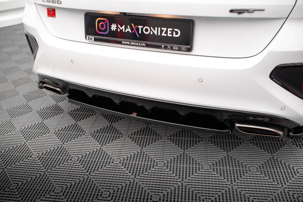 Maxton Design Heckansatz Kia Ceed GT Mk3 schwarz Hochglanz für Kia Cee'd Mk3