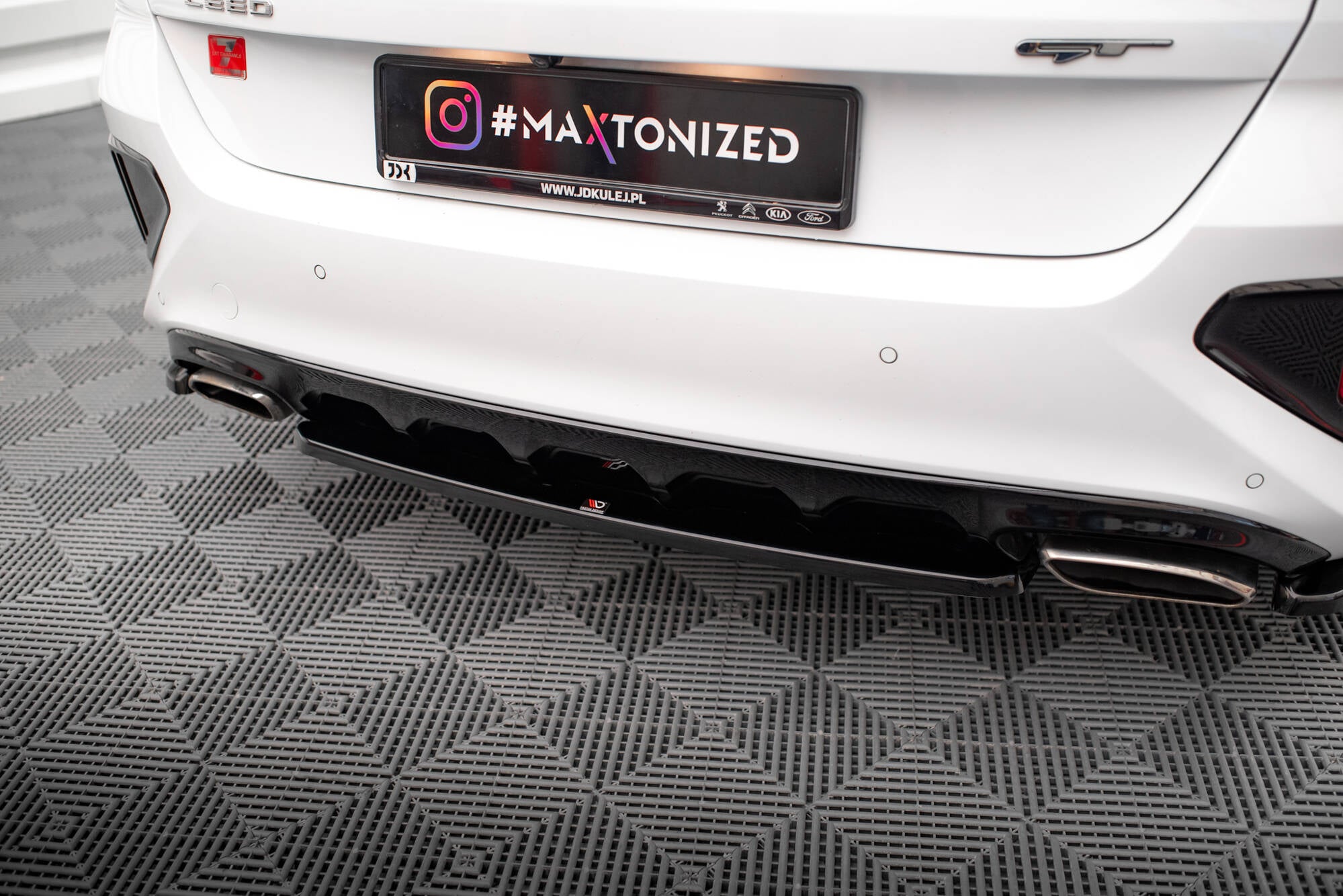 Maxton Design Heckansatz Kia Ceed GT Mk3 schwarz Hochglanz für Kia Cee'd Mk3