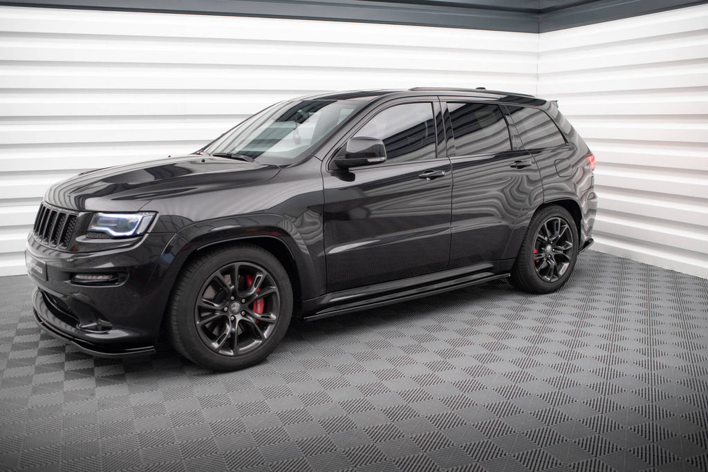 Maxton Design Street+ Seitenschweller Leisten passend für Jeep Grand Cherokee SRT WK2 Facelift schwarz Hochglanz