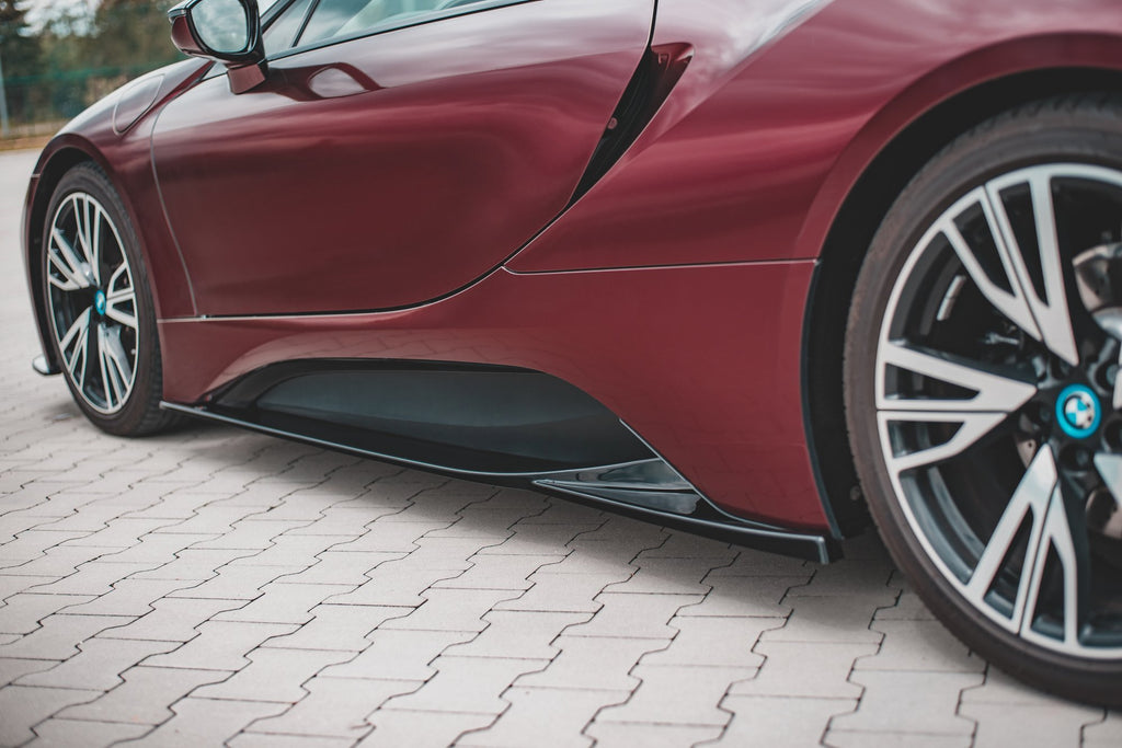 Maxton Design Street+ Seitenschweller Leisten passend für BMW i8 schwarz Hochglanz
