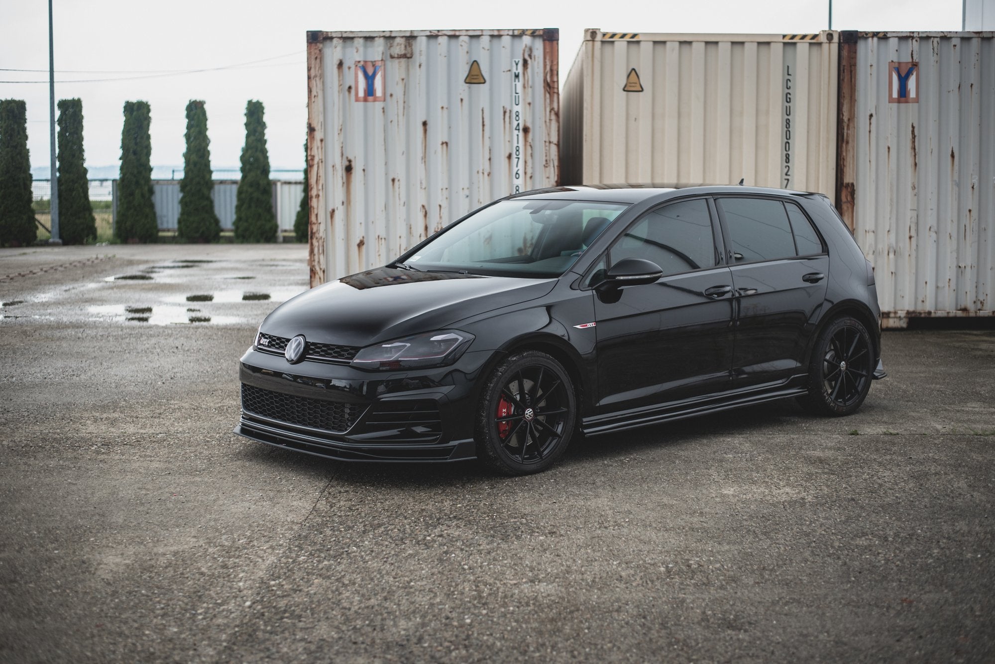 Maxton Design Street Pro Street+ Spoilerlippe Front Ansatz passend für / Frontansatz VW Golf 7 GTI TCR