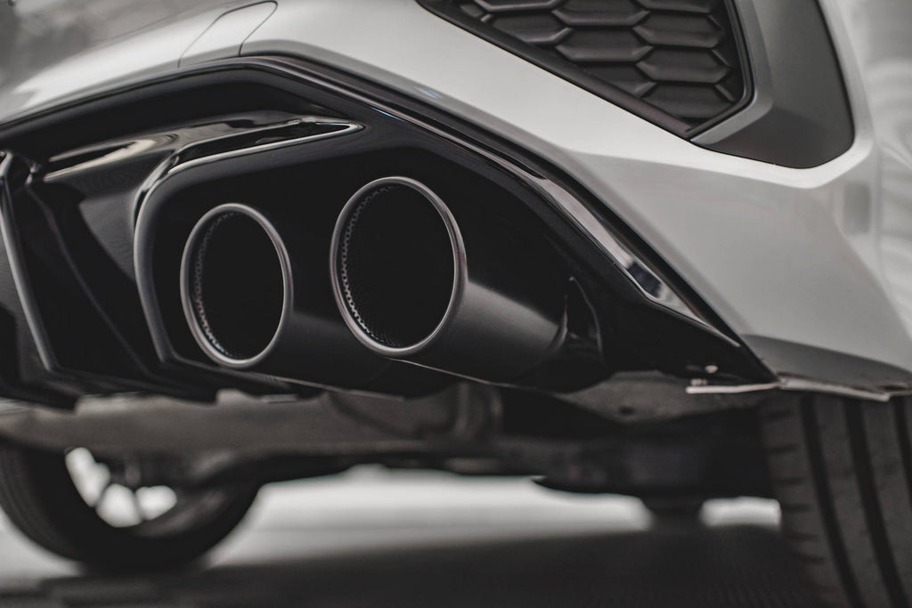 Maxton Design Diffusor Heck Ansatz + Endrohre passend für Audi A3 S-Line Sportback 8Y