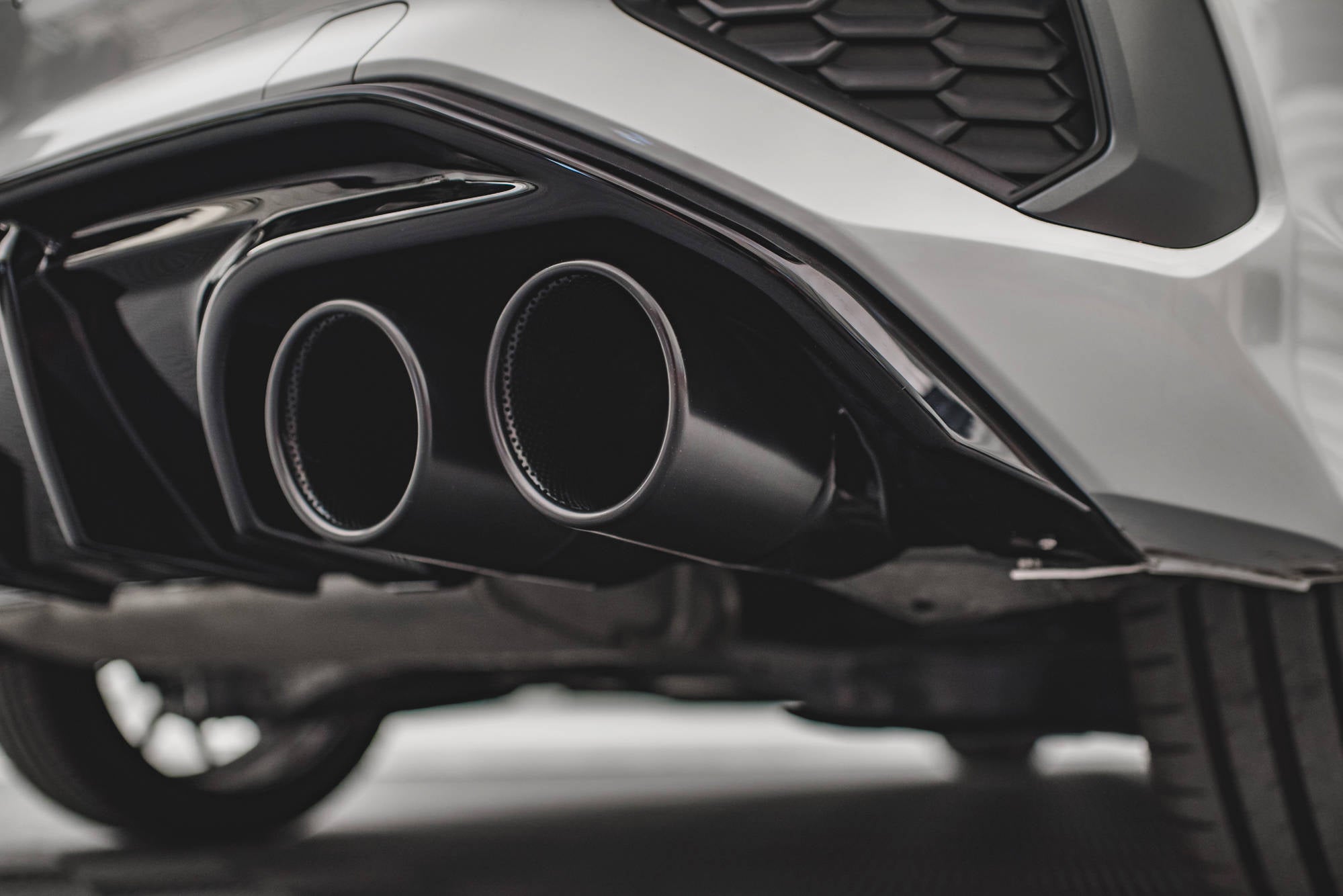 Maxton Design Diffusor Heck Ansatz + Endrohre passend für Audi A3 S-Line Sportback 8Y