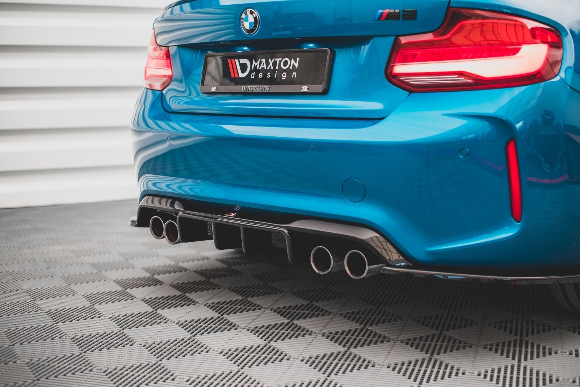 Maxton Design Diffusor Heck Ansatz passend für BMW M2 F87 schwarz Hochglanz