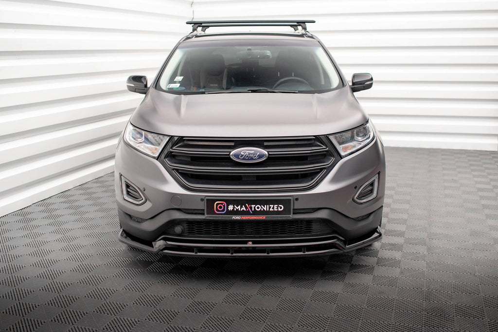 Maxton Design Street+ Spoilerlippe Front Ansatz passend für Ford Edge Mk2 schwarz Hochglanz