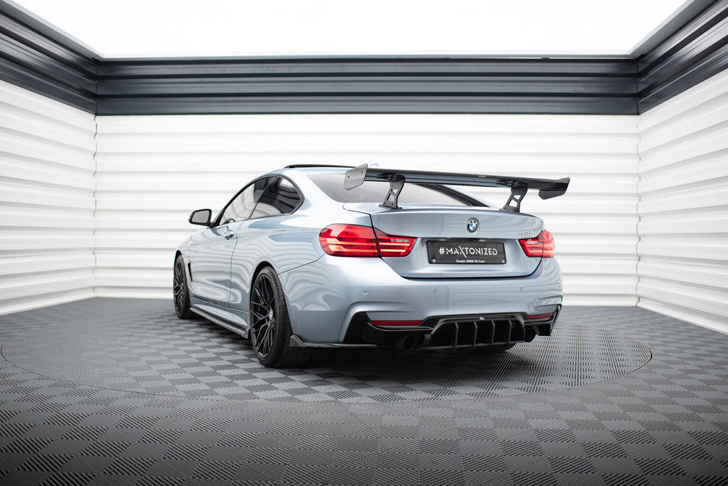 Maxton Design Carbon Spoiler With Internal Brackets Uprights BMW 4er F32 / 4 F32 M-Paket Coupe für BMW 4er Coupe