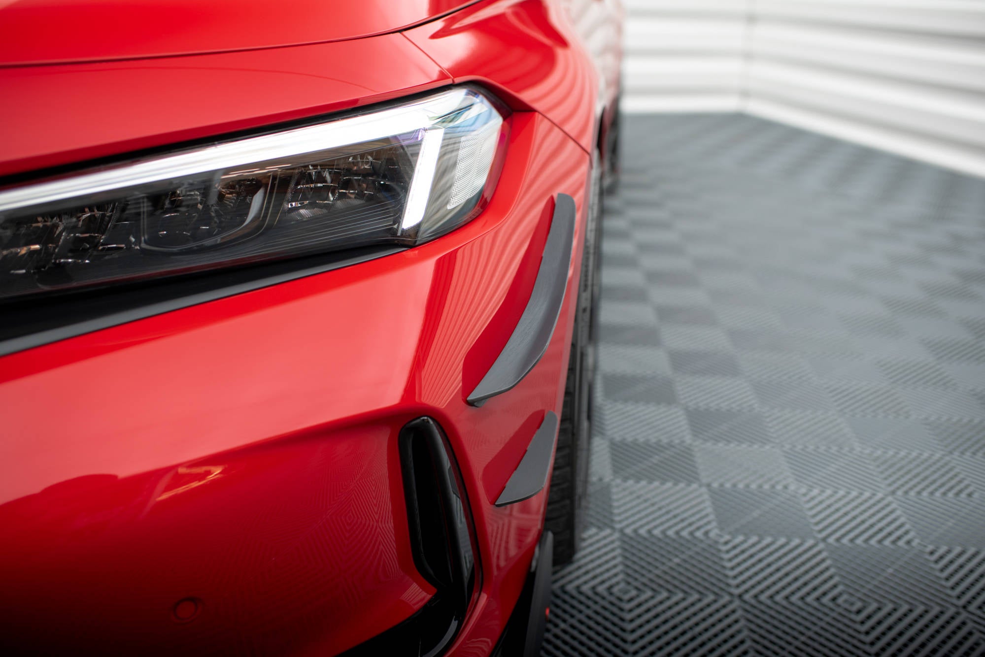 Maxton Design Stoßstangen Flaps Wings vorne Canards passend für Honda Civic Type-R Mk 11