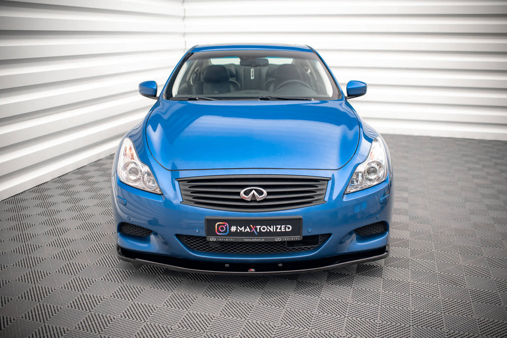 Maxton Design Street+ Spoilerlippe Front Ansatz passend für Infiniti G37 Coupe schwarz Hochglanz