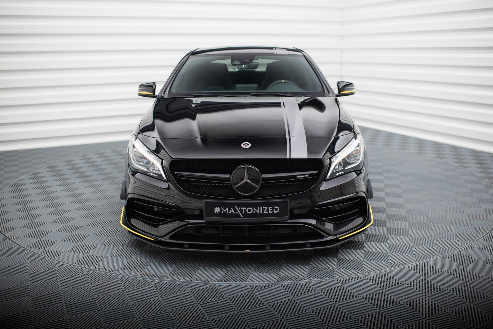 Maxton Design Street Pro Street+ Spoilerlippe Front Ansatz passend für Mercedes-AMG CLA 45 Aero C117 Facelift