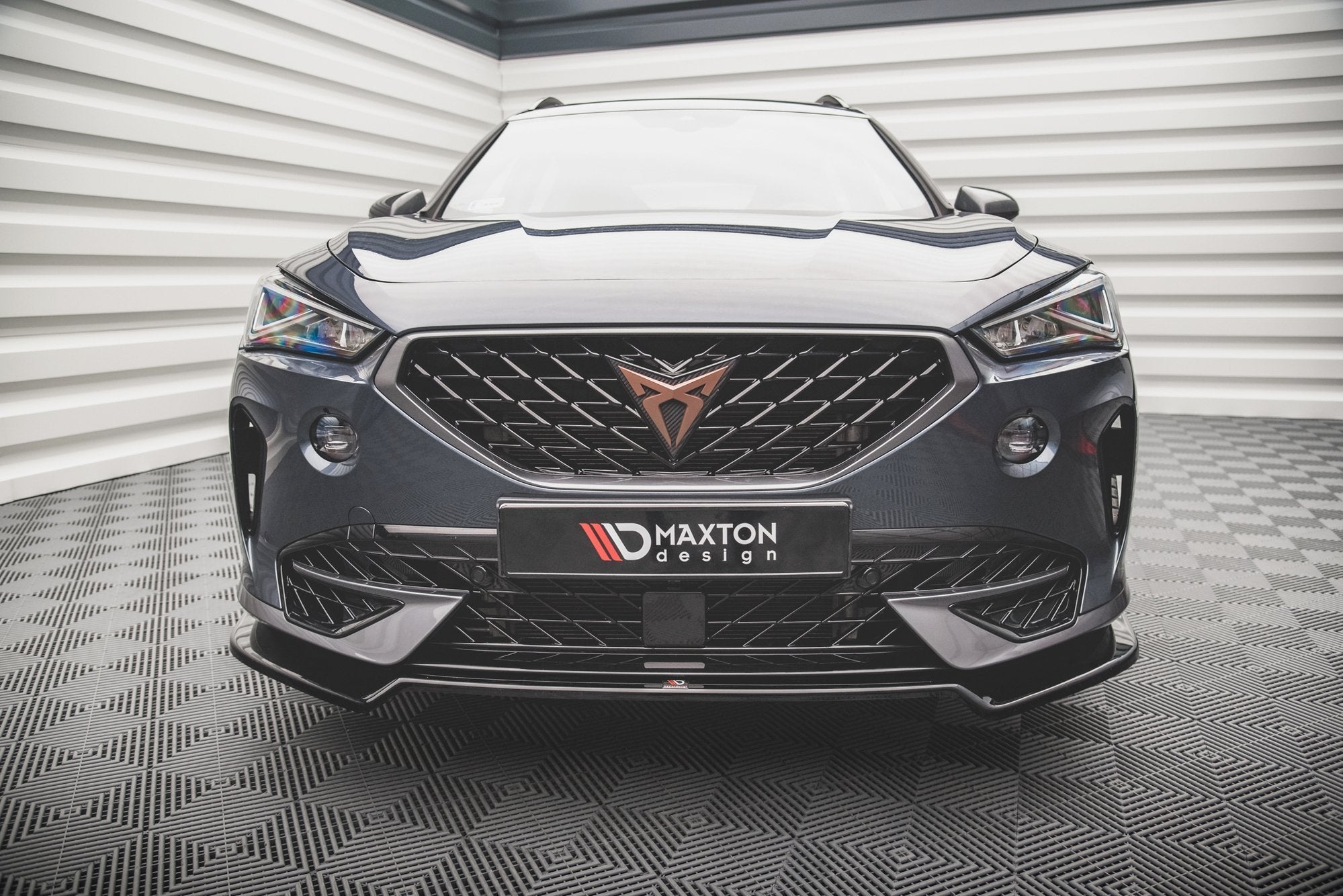 Maxton Design Street+ Spoilerlippe Front Ansatz V.3 passend für Cupra Formentor schwarz Hochglanz