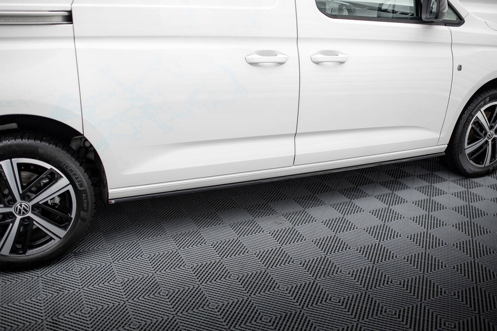 Maxton Design Street+ Seitenschweller Leisten passend für VW Caddy Maxi Mk5 schwarz Hochglanz