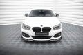 Maxton Design Street+ Spoilerlippe Front Ansatz V.4 passend für CSL Look BMW 1er M-Paket / M140i F20 Facelift schwarz Hochglanz