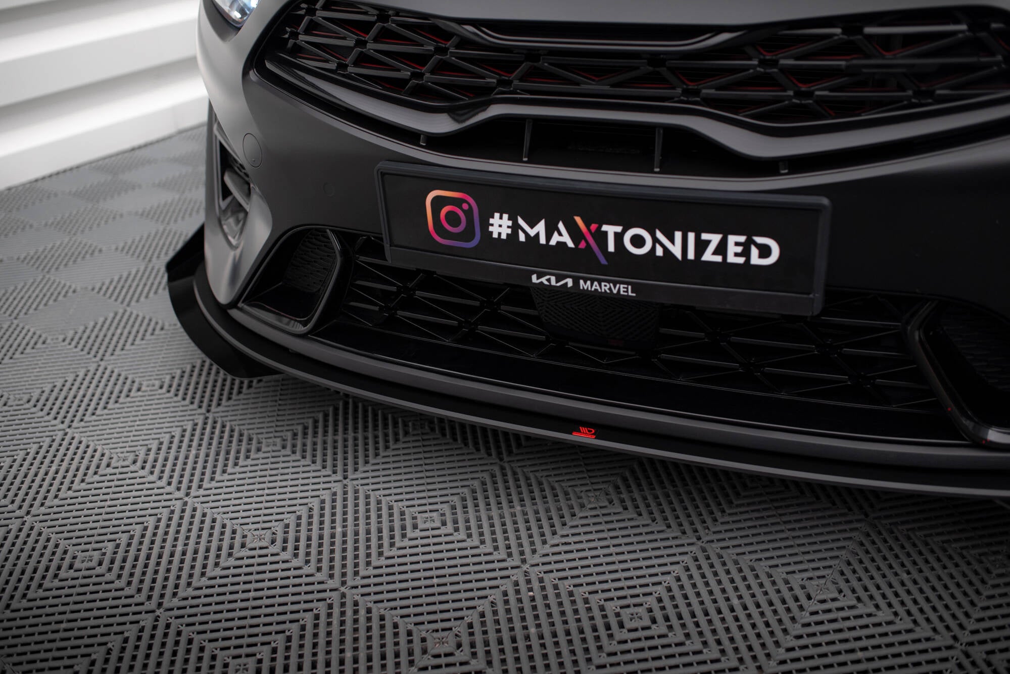 Maxton Design Street Pro Street+ Spoilerlippe Front Ansatz + Flaps passend für Kia Proceed GT Mk3 Facelift / Ceed GT / GT - Line Mk1 Facelift schwarz Hochglanz