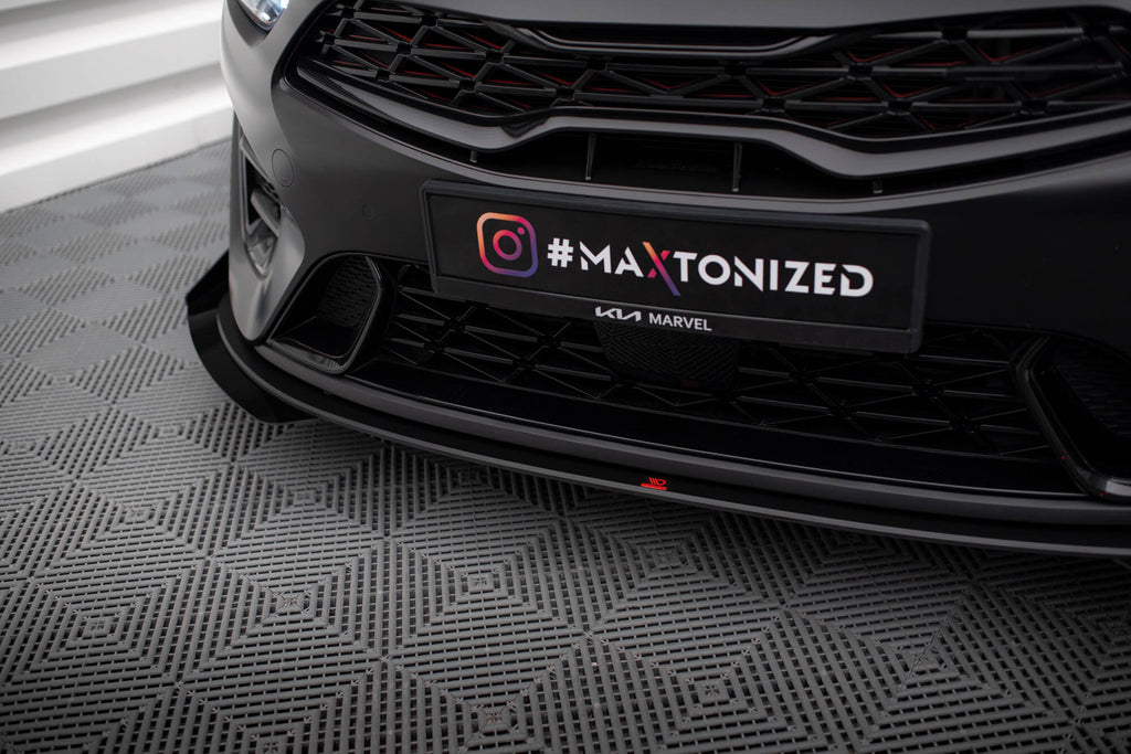 Maxton Design Street Pro Street+ Spoilerlippe Front Ansatz + Flaps passend für Kia Proceed GT Mk3 Facelift / Ceed GT / GT - Line Mk1 Facelift schwarz Hochglanz