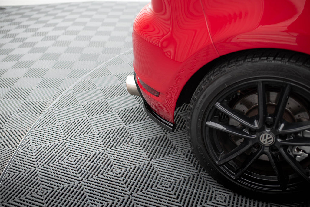 Maxton Design Heck Ansatz Flaps Diffusor passend für VW GOLF 6 GTI 35TH schwarz Hochglanz