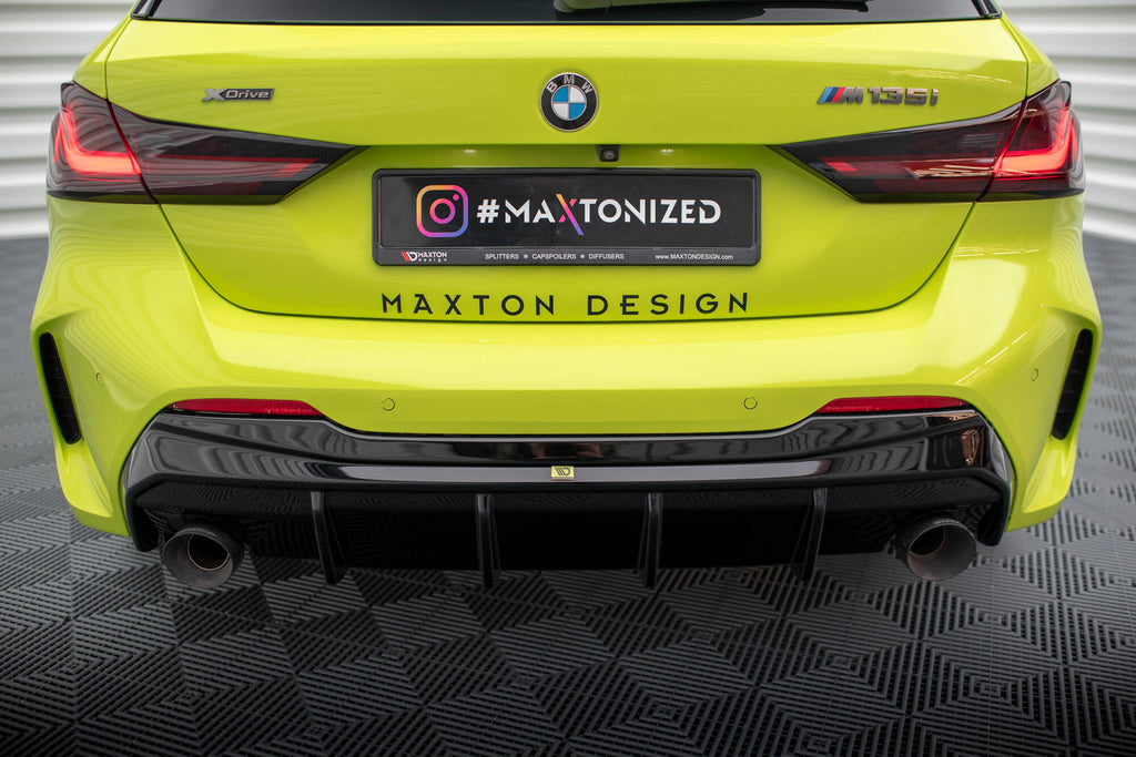 Maxton Design Diffusor Heck Ansatz V.3 passend für BMW 1er F40 M-Paket/ M135i / 128ti (Einzelauspuff li. re.)