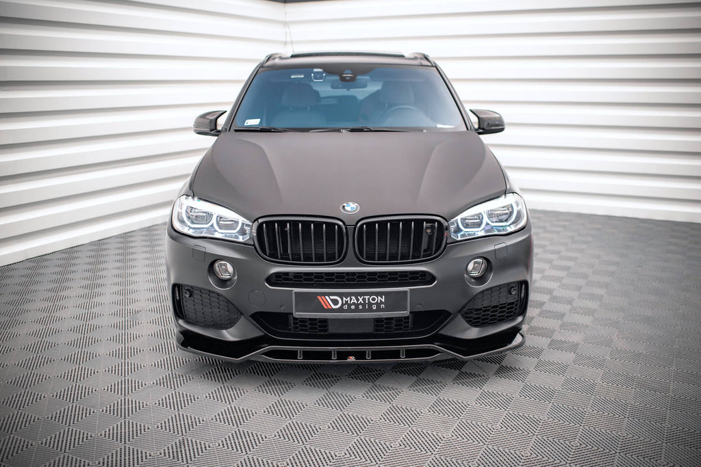 Maxton Design Street+ Spoilerlippe Front Ansatz V.2 passend für BMW X5 M-Paket F15 schwarz Hochglanz