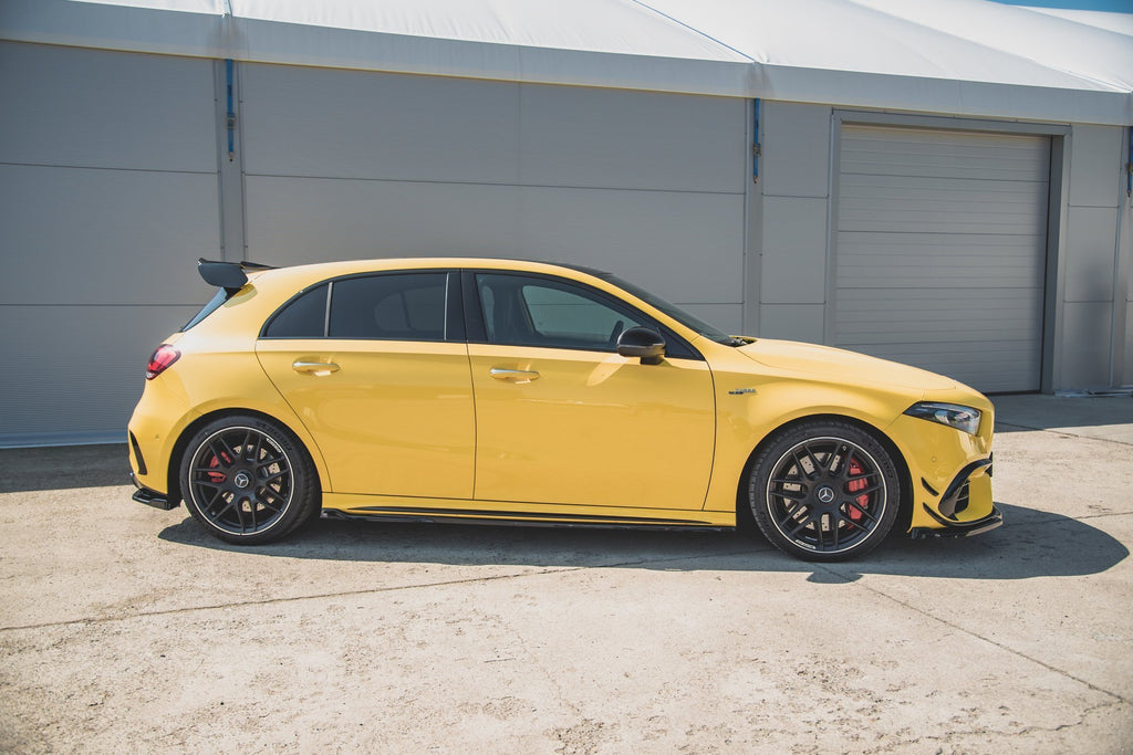 Maxton Design Street+ Seitenschweller Leisten passend für Mercedes-AMG A 45 S W177 schwarz Hochglanz