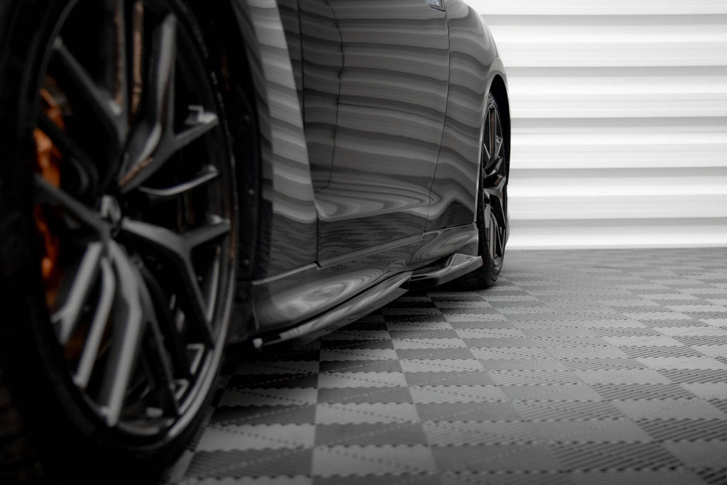 Maxton Design Street+ Seitenschweller Leisten passend für Nissan GTR R35 Facelift schwarz Hochglanz