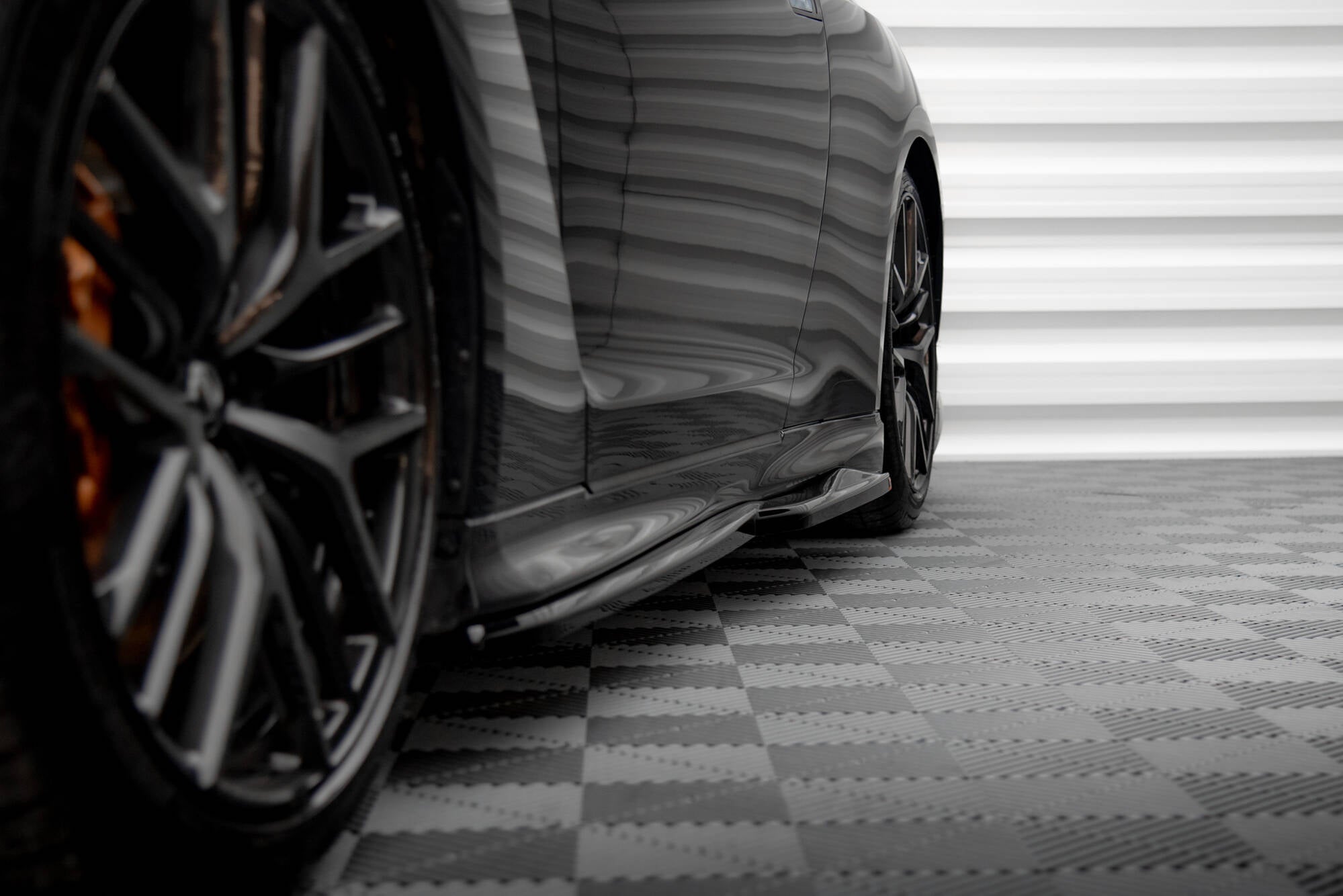 Maxton Design Street+ Seitenschweller Leisten passend für Nissan GTR R35 Facelift schwarz Hochglanz
