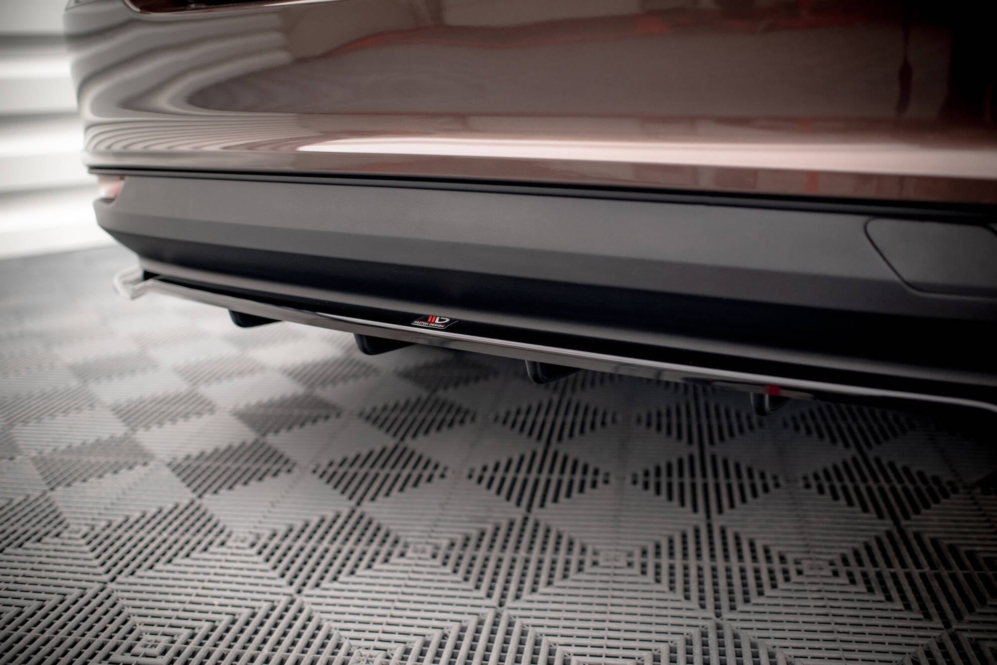 Maxton Design Street+ Mittlerer Diffusor RACE passend für Fiat Tipo S Limousine Mk1 schwarz Hochglanz