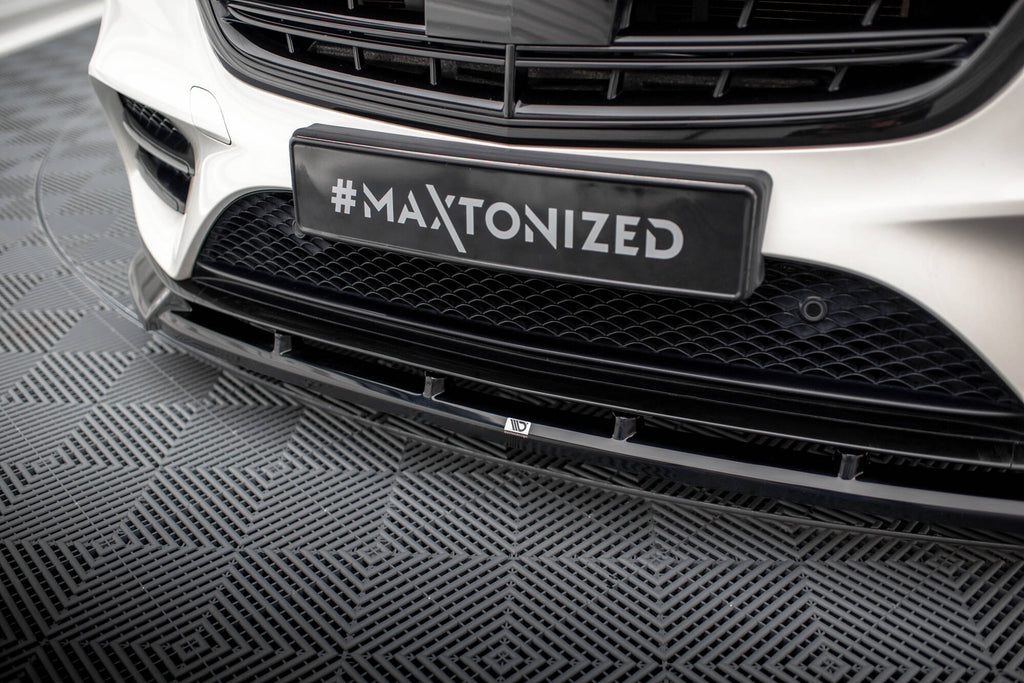 Maxton Design Street+ Spoilerlippe Front Ansatz V.2 passend für Mercedes-Benz S AMG-Line W222 Facelift schwarz Hochglanz