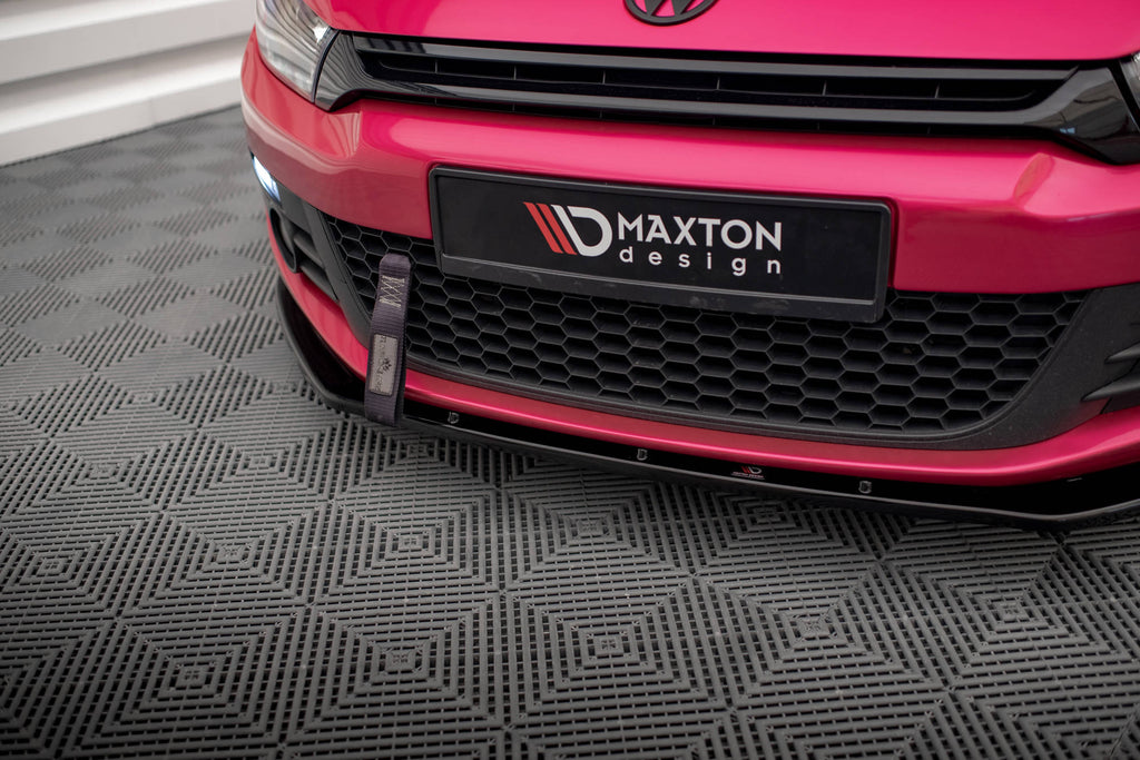 Maxton Design Street+ Spoilerlippe Front Ansatz passend für VW SCIROCCO schwarz Hochglanz