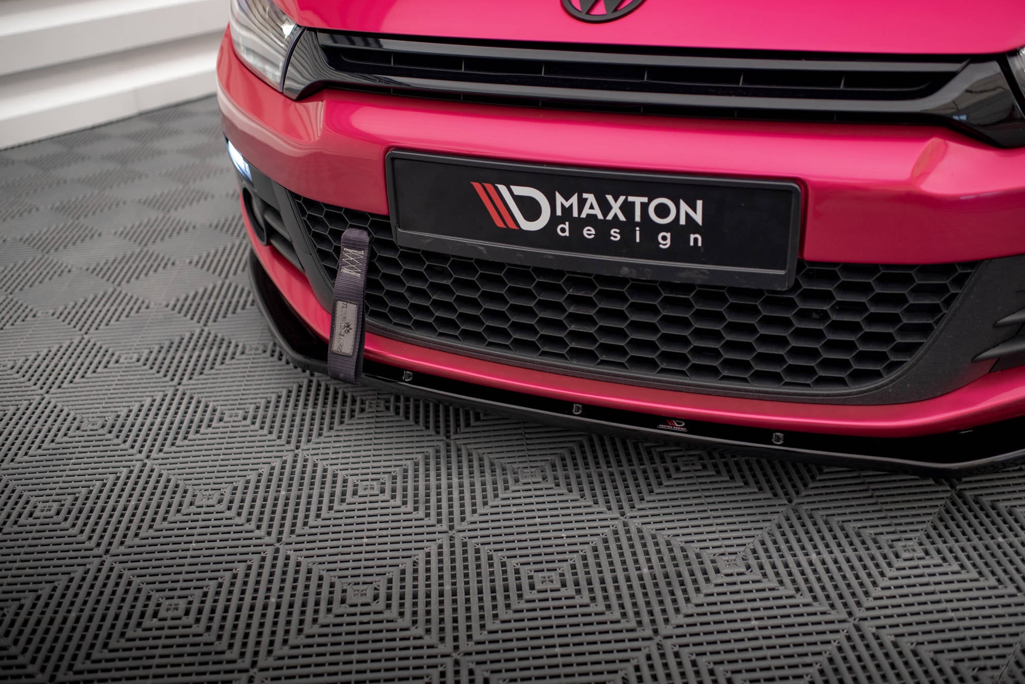 Maxton Design Street+ Spoilerlippe Front Ansatz passend für VW SCIROCCO schwarz Hochglanz