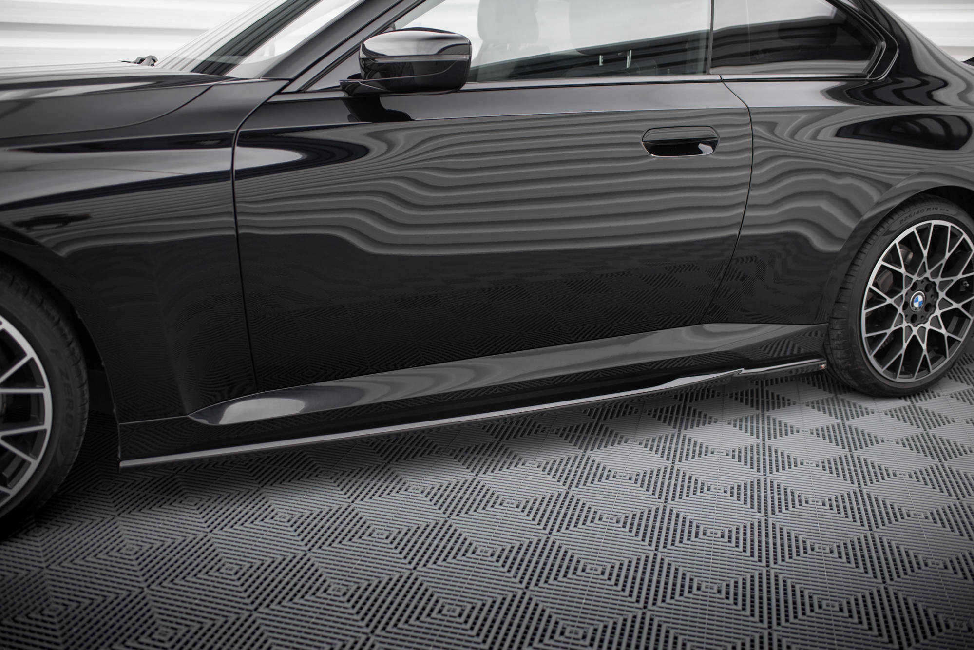 Maxton Design Street+ Seitenschweller Leisten passend für V.1 passend für BMW 2 Coupe G42 schwarz Hochglanz