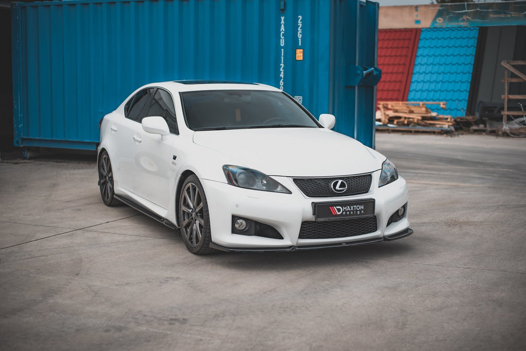 Maxton Design Street+ Spoilerlippe Front Ansatz V.1 passend für Lexus IS F Mk2 schwarz Hochglanz