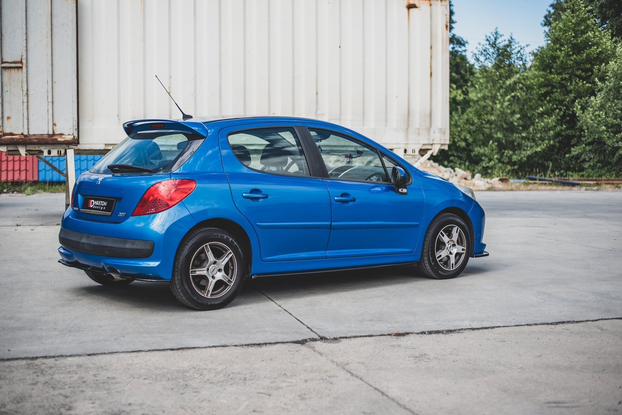 Maxton Design Street+ Seitenschweller Leisten passend für Peugeot 207 Sport schwarz Hochglanz