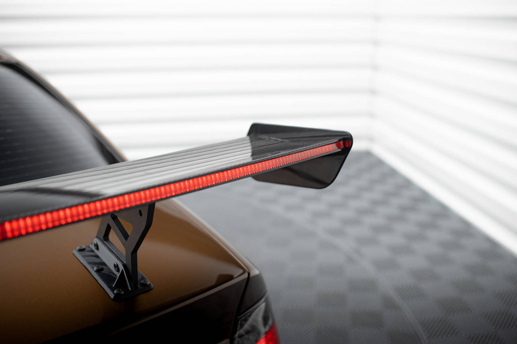 Maxton Design Carbon Spoiler With Internal Brackets Uprights + LED BMW 3er Coupe E46 für BMW 3er E46