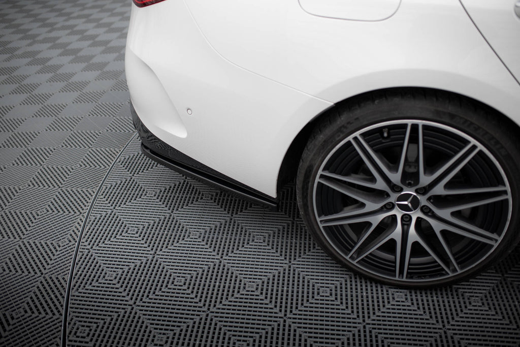 Maxton Design Heck Ansatz Flaps Diffusor passend für Mercedes-Benz C AMG-Line / 43 AMG W206 schwarz Hochglanz