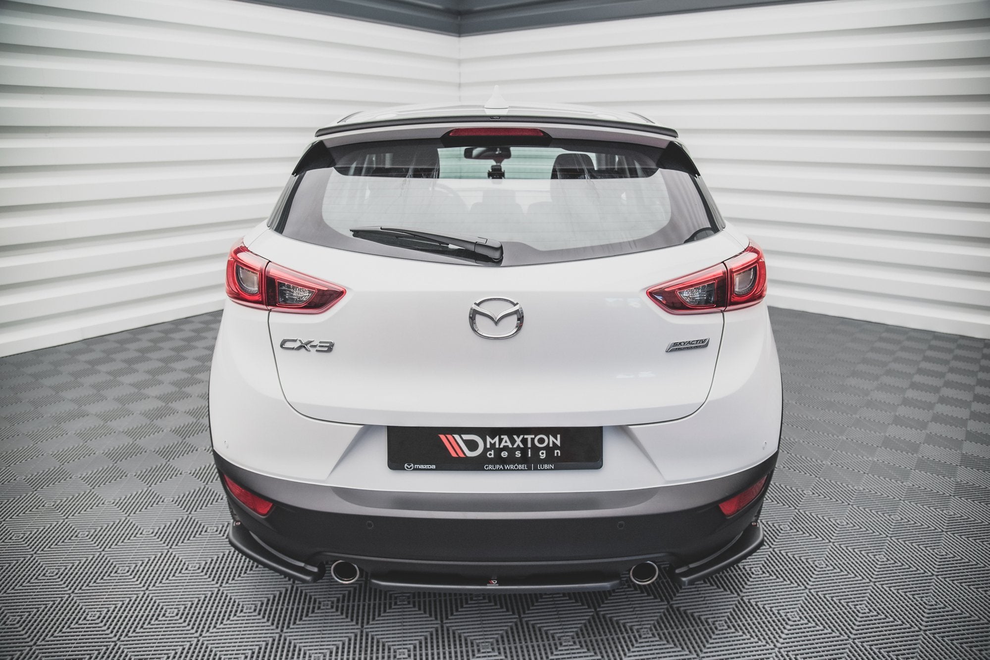 Maxton Design Heckansatz Mazda CX-3 schwarz Hochglanz für Mazda CX-3 Mk1