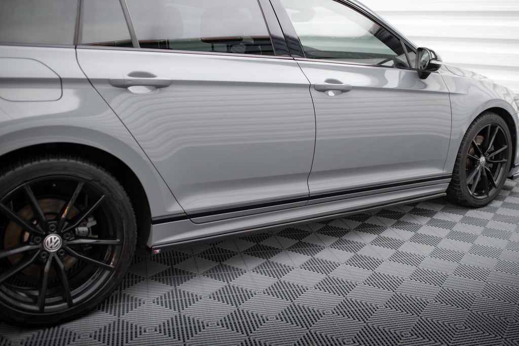 Maxton Design Street+ Seitenschweller Leisten passend für VW Passat R-Line B8 Facelift schwarz Hochglanz